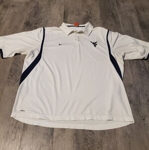 Nike White Wv Wvu Mountaineers Polo 2xl